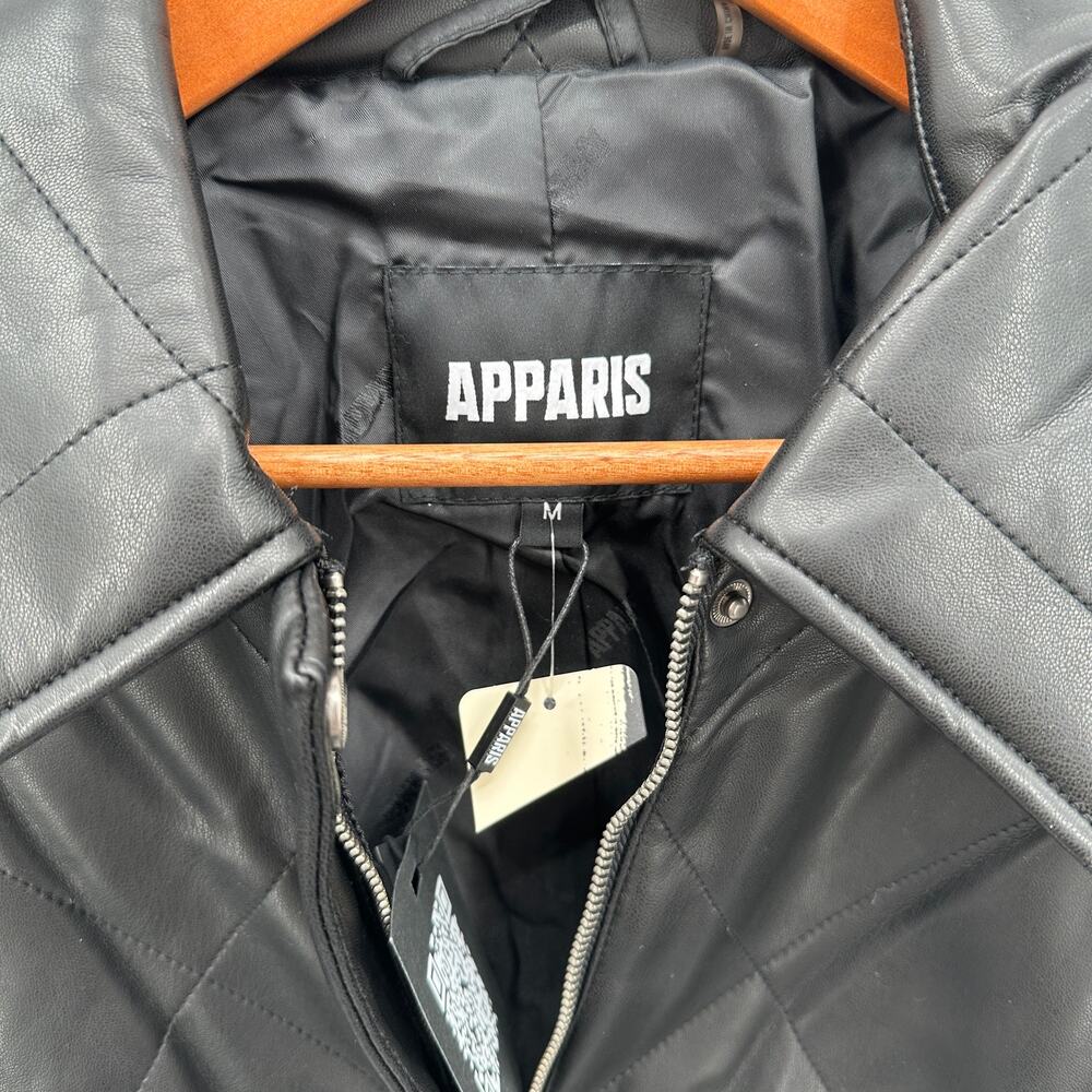 APPARIS NWT Stevie Vegan Leather Jacket in Black // M - Picture 8 of 14